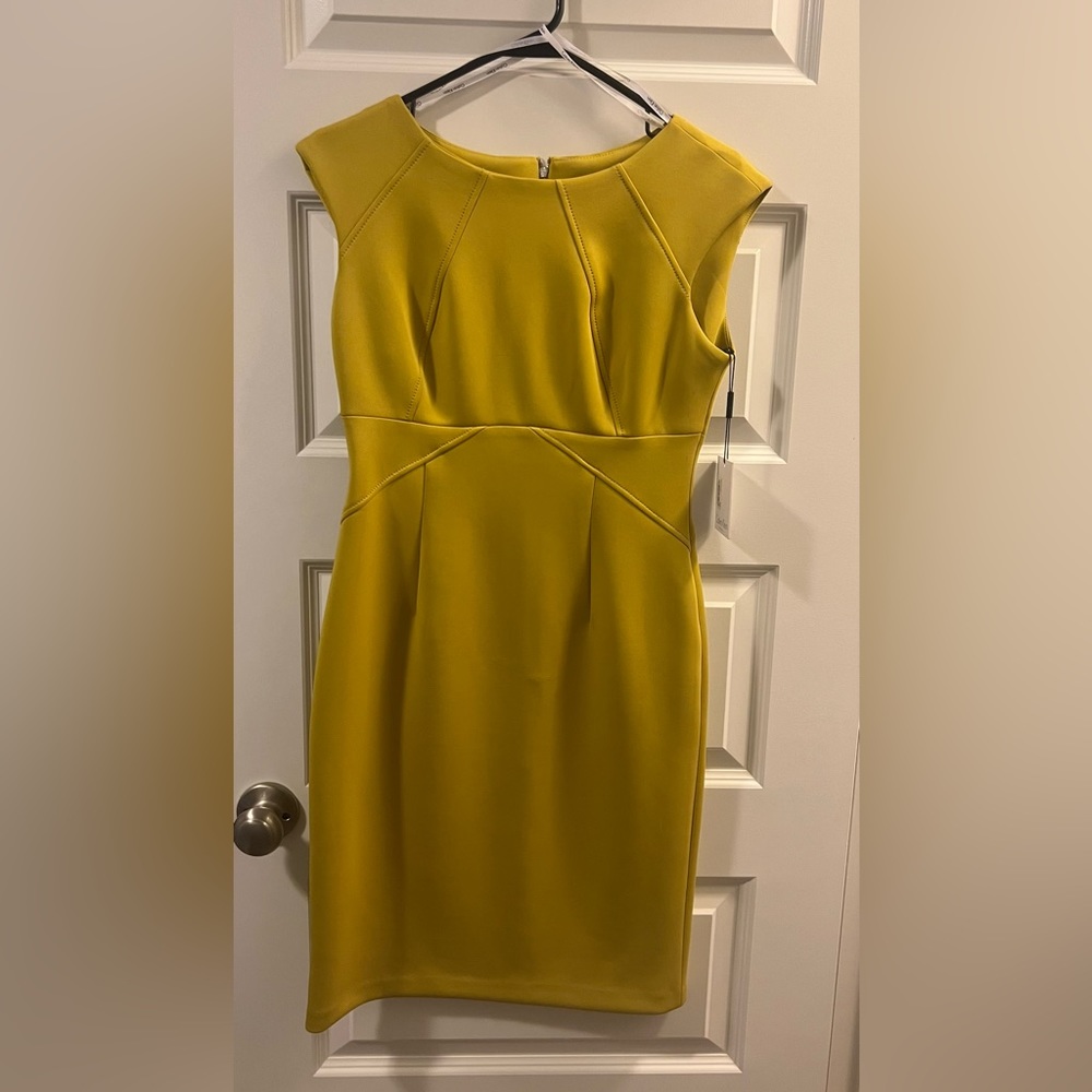 Lime green dress Calvin Klein NWT